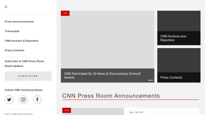 Screenshot of Cnnpressroom.blogs.cnn.com