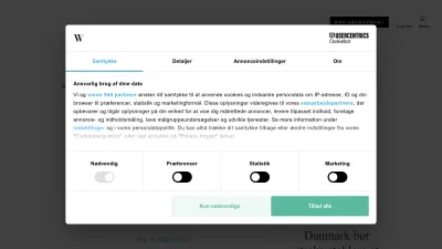 Screenshot of Weekendavisen.dk