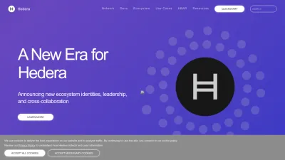 Screenshot preview of hedera.com