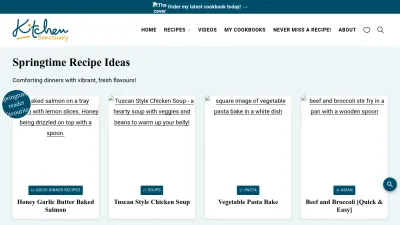 Screenshot preview of kitchensanctuary.com