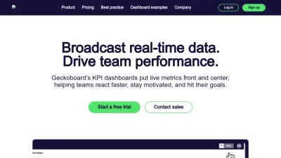 Screenshot of Geckoboard.com