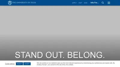 Screenshot of Utulsa.edu