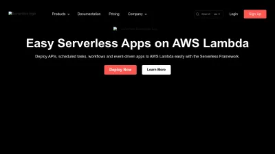 Screenshot of Serverless.com