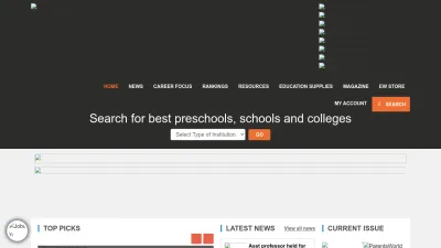 Screenshot of Educationworld.in