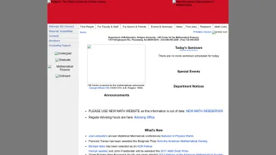Screenshot of Sites.math.rutgers.edu