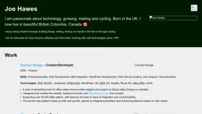 Screenshot of Morehawes.ca