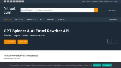 Screenshot of Etruel.com