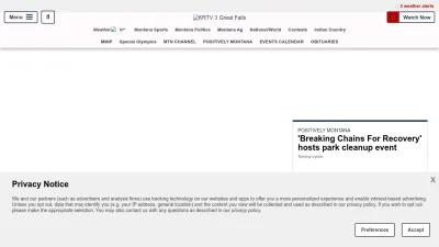 Screenshot of Krtv.com