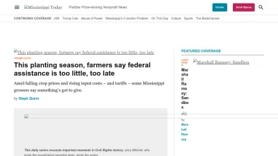 Screenshot of Mississippitoday.org