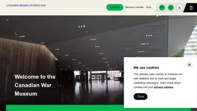 Screenshot of Warmuseum.ca