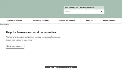 Screenshot of Agriculture.gov.au