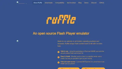 Screenshot preview of ruffle.rs
