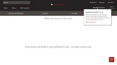 Screenshot of Hannaford.com