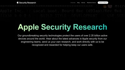 Screenshot of Security.apple.com