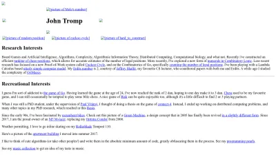 Screenshot of Tromp.github.io