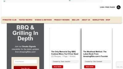 Screenshot of Amazingribs.com