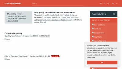 Screenshot of Ilovetypography.com