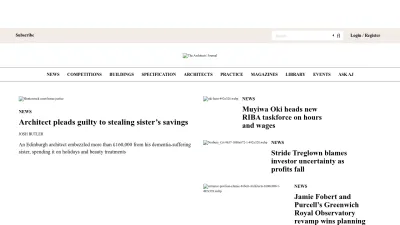 Screenshot preview of architectsjournal.co.uk