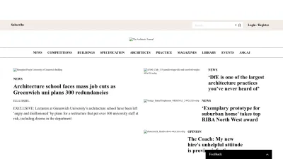 Screenshot of Architectsjournal.co.uk