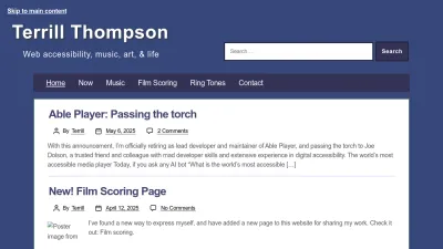 Screenshot of Terrillthompson.com