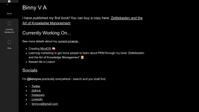 Screenshot of Binnyva.com