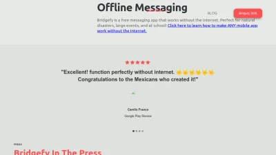 Screenshot of Bridgefy.me