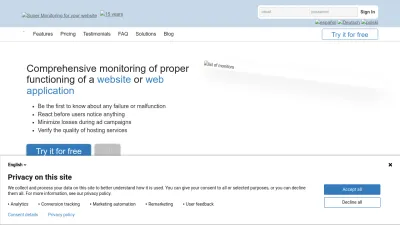 Screenshot of Supermonitoring.com
