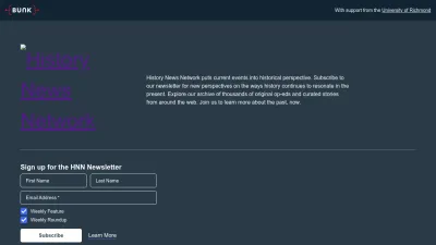 Screenshot of Historynewsnetwork.org