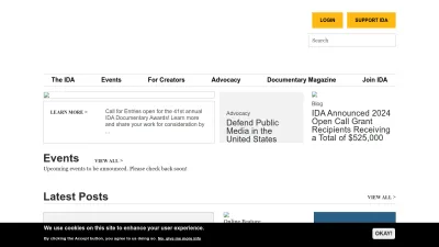 Screenshot of Documentary.org