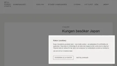 Screenshot of Kungahuset.se