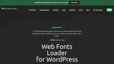 Screenshot of Webfontsplugin.com