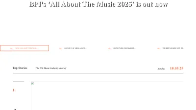 Screenshot of Bpi.co.uk