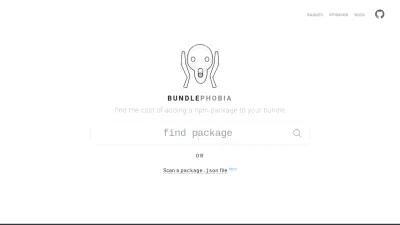 Screenshot preview of bundlephobia.com