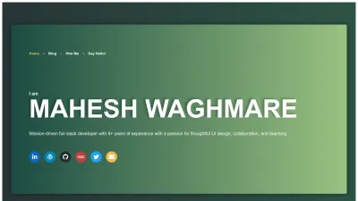 Screenshot of Maheshwaghmare.com