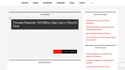 Screenshot of Redherring.com