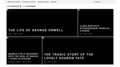 Screenshot of Historythings.com