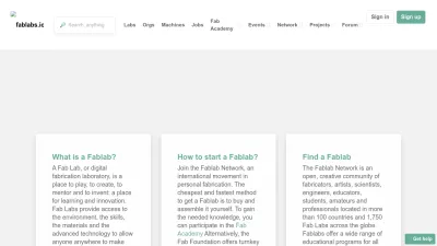 Screenshot of Fablabs.io