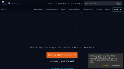 Screenshot of Quasar.dev