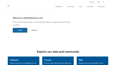 Screenshot of Radioreference.com
