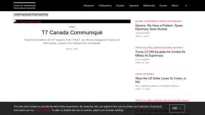 Screenshot of Cigionline.org