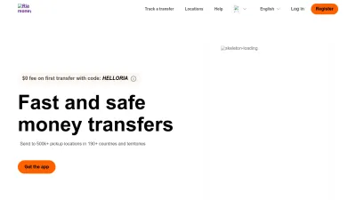 Screenshot preview of riamoneytransfer.com