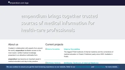 Screenshot of Empendium.com