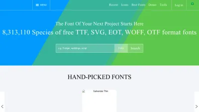 Screenshot of Onlinewebfonts.com