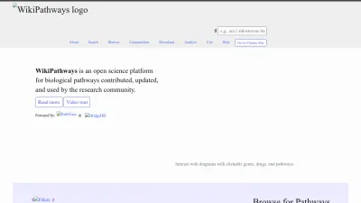 Screenshot preview of wikipathways.org