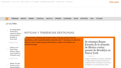 Screenshot of Vanguardia.com.mx