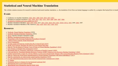 Screenshot of Statmt.org
