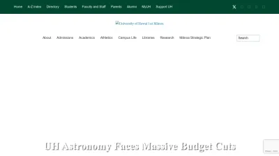 Screenshot preview of manoa.hawaii.edu