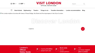 Screenshot of Visitlondon.com