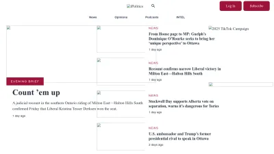 Screenshot preview of ipolitics.ca