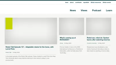 Screenshot of Robohub.org